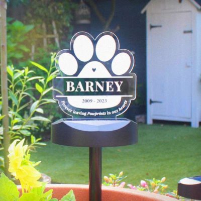 (image for) Personalised Pet Memorial Outdoor Solar Light