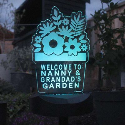 (image for) Personalised Plant Pot Outdoor Solar Light