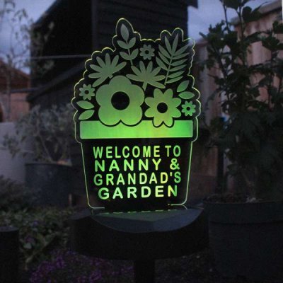 (image for) Personalised Plant Pot Outdoor Solar Light