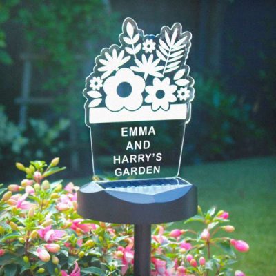 (image for) Personalised Plant Pot Outdoor Solar Light