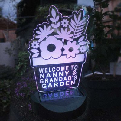 (image for) Personalised Plant Pot Outdoor Solar Light