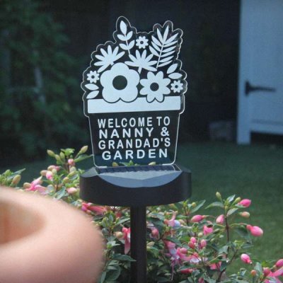 (image for) Personalised Plant Pot Outdoor Solar Light