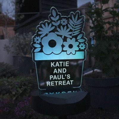 (image for) Personalised Plant Pot Outdoor Solar Light