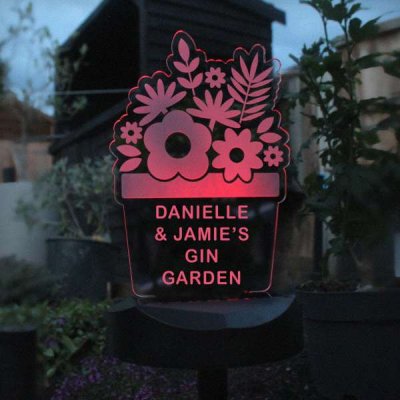 (image for) Personalised Plant Pot Outdoor Solar Light