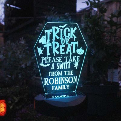 (image for) Personalised Trick or Treat Halloween Solar Light