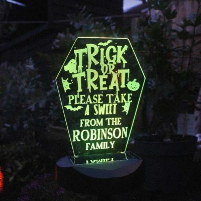 (image for) Personalised Trick or Treat Halloween Solar Light