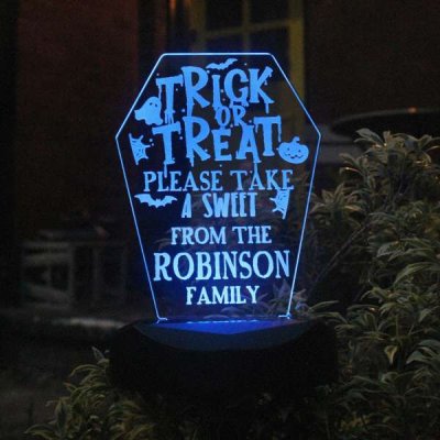 (image for) Personalised Trick or Treat Halloween Solar Light