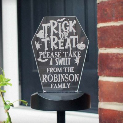 (image for) Personalised Trick or Treat Halloween Solar Light