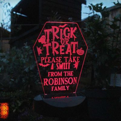 (image for) Personalised Trick or Treat Halloween Solar Light