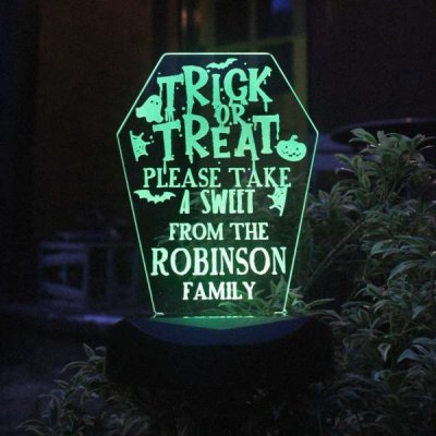 (image for) Personalised Trick or Treat Halloween Solar Light