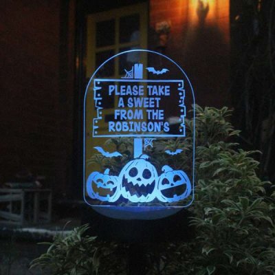 (image for) Personalised Pumpkin Patch Halloween Solar Light