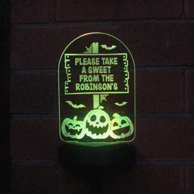 (image for) Personalised Pumpkin Patch Halloween Solar Light