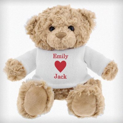 (image for) Personalised Love Heart Jumper Message Bear