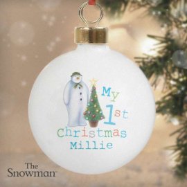 (image for) Personalised The Snowman My 1st Christmas Bauble