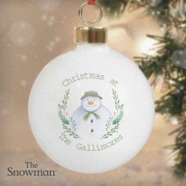 (image for) Personalised The Snowman Winter Garden Bauble