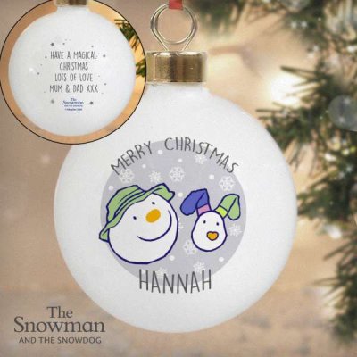 (image for) Personalised The Snowman and the Snowdog Bauble