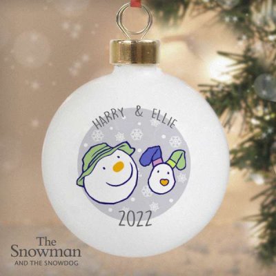 (image for) Personalised The Snowman and the Snowdog Bauble