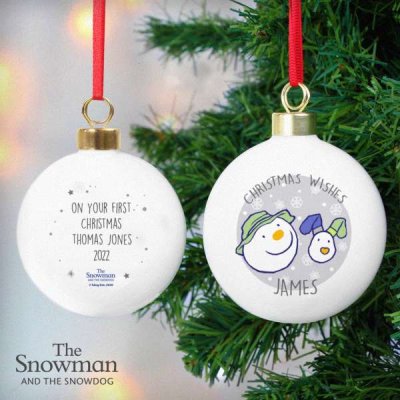 (image for) Personalised The Snowman and the Snowdog Bauble