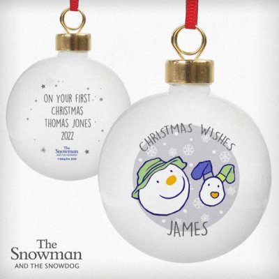 (image for) Personalised The Snowman and the Snowdog Bauble