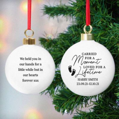 (image for) Personalised Carried For A Moment Bauble