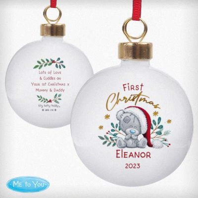 (image for) Personalised First Christmas Tiny Tatty Teddy Bauble