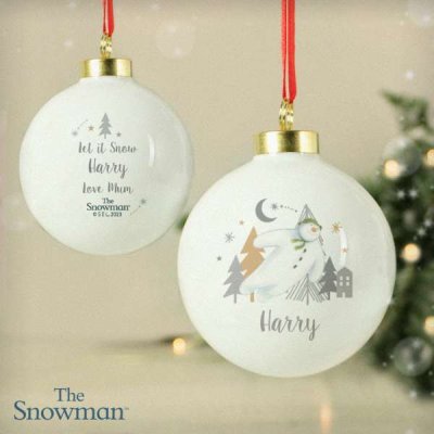 (image for) Personalised The Snowman Magical Adventure Bauble