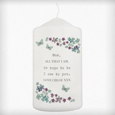 (image for) Personalised Forget me not Candle