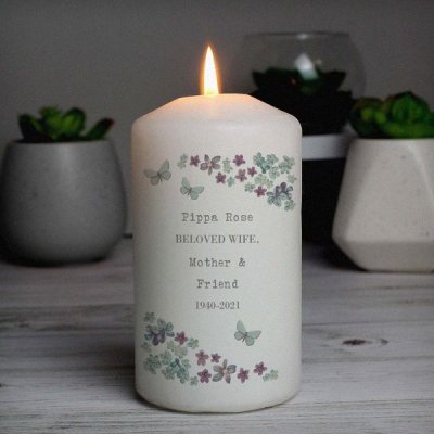 (image for) Personalised Forget me not Candle