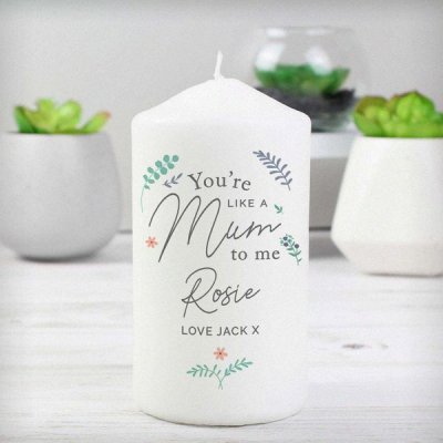 (image for) Personalised You're Like A Mum To Me Pillar Candle