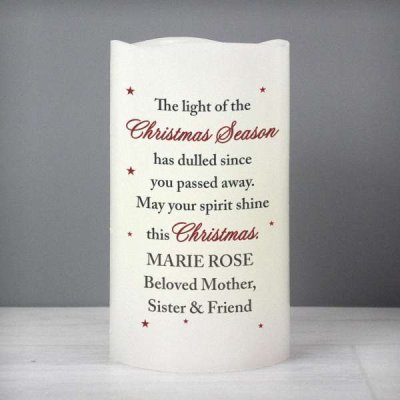 (image for) Personalised Christmas Season Memorial LED Candle