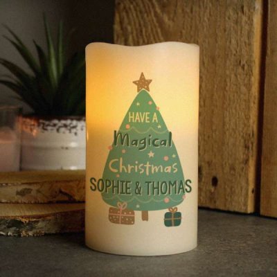 (image for) Personalised Have A Magical Christmas LED Candle