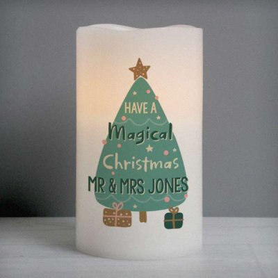 (image for) Personalised Have A Magical Christmas LED Candle