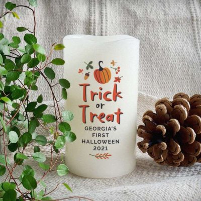 (image for) Personalised Trick or Treat LED Candle