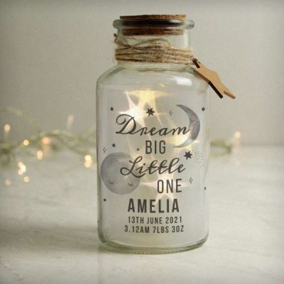 (image for) Personalised Dream Big LED Glass Jar