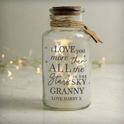 (image for) Personalised I Love You More... LED Glass Jar