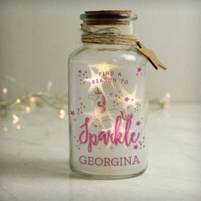 (image for) Personalised Unicorn LED Glass Jar