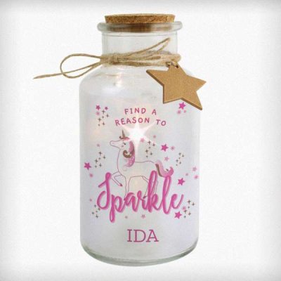 (image for) Personalised Unicorn LED Glass Jar