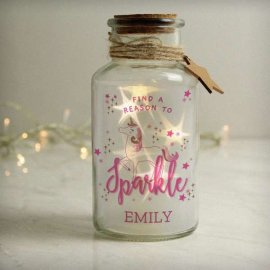 (image for) Personalised Unicorn LED Glass Jar