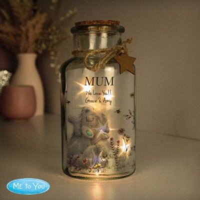 (image for) Personalised Me to You Floral LED Glass Jar