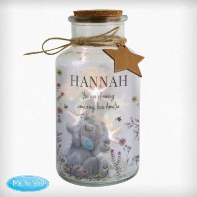 (image for) Personalised Me to You Floral LED Glass Jar