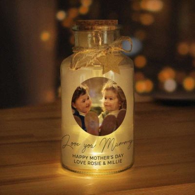 (image for) Personalised Photo Upload LED Glass Jar