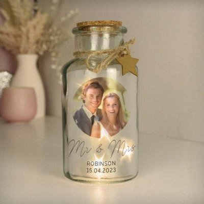 (image for) Personalised Photo Upload LED Glass Jar