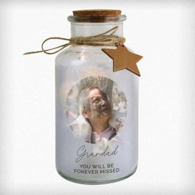 (image for) Personalised Photo Upload LED Glass Jar