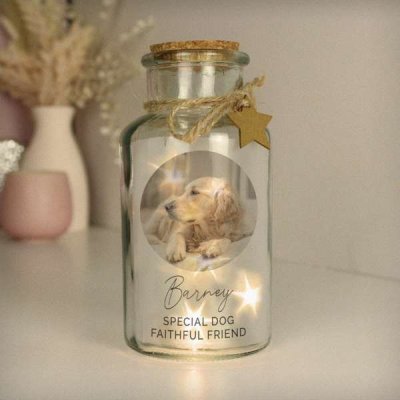 (image for) Personalised Photo Upload LED Glass Jar