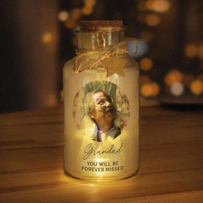 (image for) Personalised Photo Upload LED Glass Jar