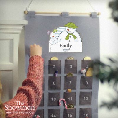 (image for) Personalised The Snowman Advent Calendar In Silver Grey