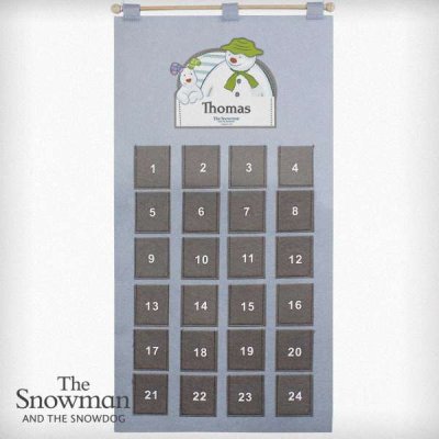 (image for) Personalised The Snowman Advent Calendar In Silver Grey