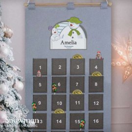 (image for) Personalised The Snowman Advent Calendar In Silver Grey