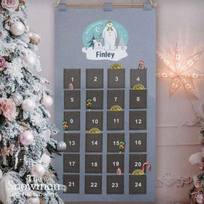 (image for) Personalised The Snowman and the Snowdog Advent Calendar In Silver Grey