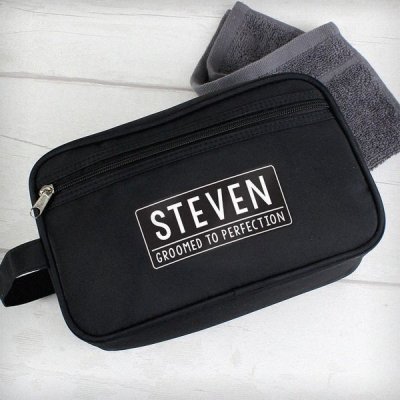 (image for) Personalised Free Text Black Vanity Bag